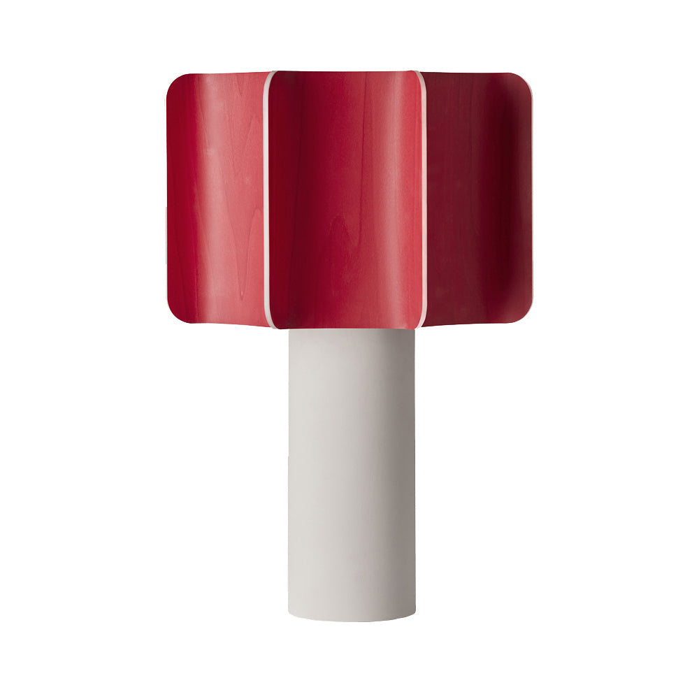 Kactos Table Lamp in Red/Matte White.