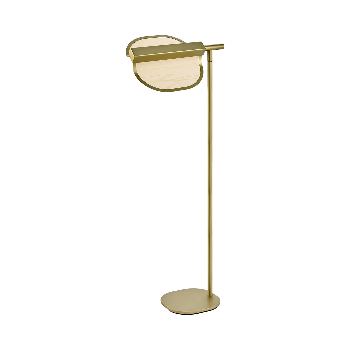 Omma LED Floor Lamp in Natural White/Gold.