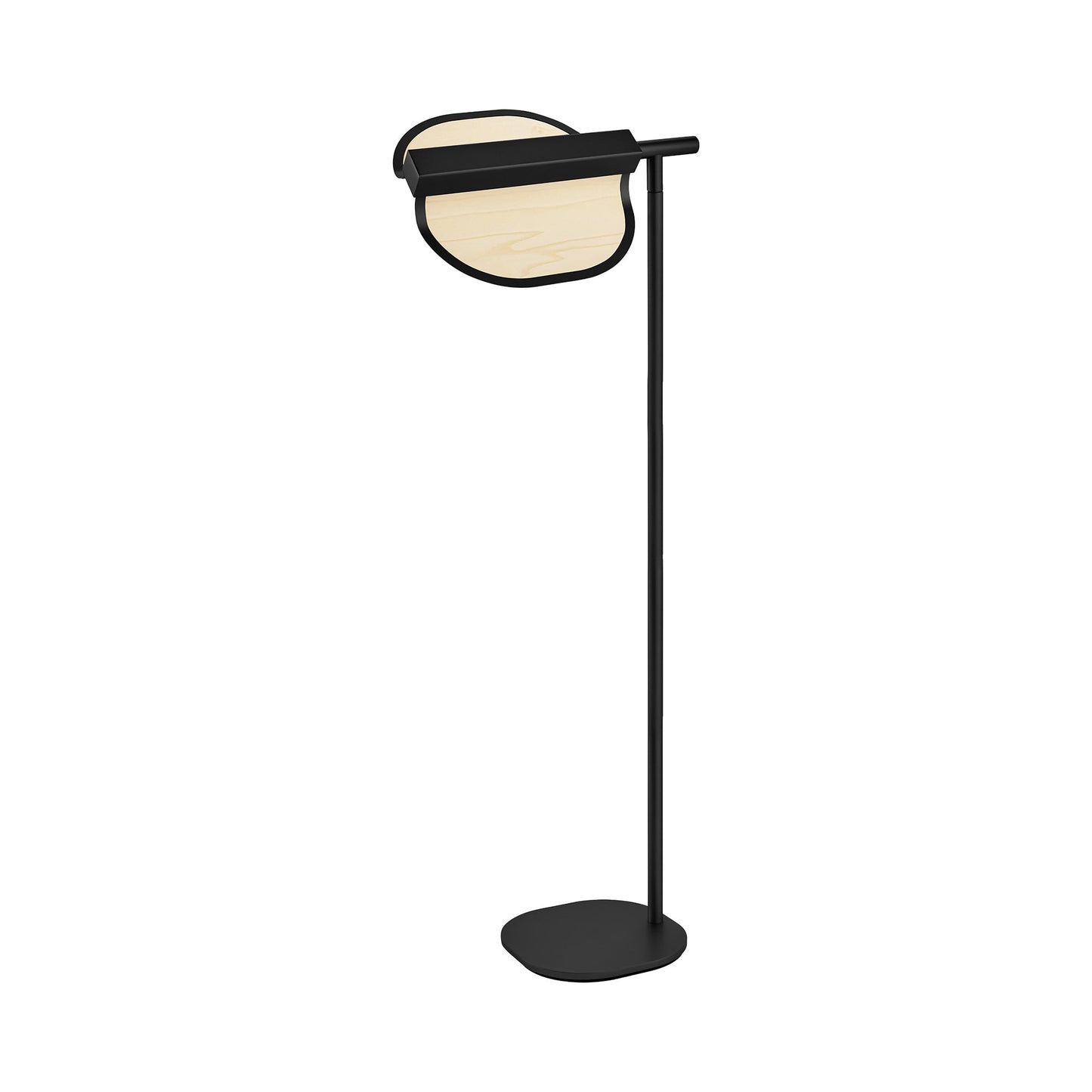 Omma LED Floor Lamp in Natural White/Matte Black.