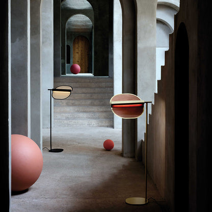 Omma LED Floor Lamp in hallway.