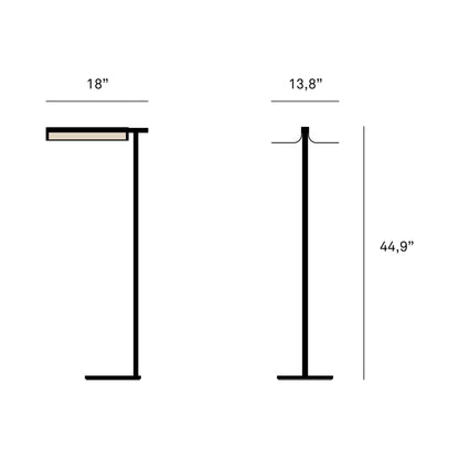 Omma LED Floor Lamp - line drawing.