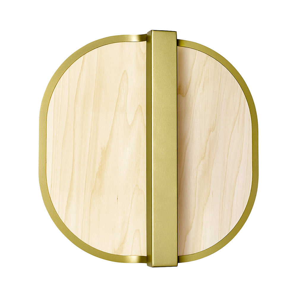 Omma LED Wall Light in Natural White/Gold.