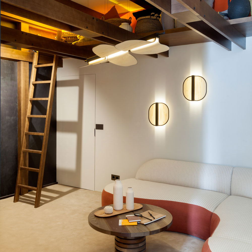 Omma LED Wall Light in living room.