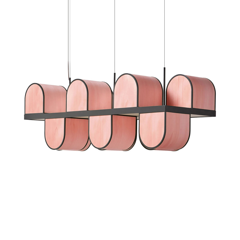 Osca Pendant Light in Pale Rose/Earl Grey (60-Inch).