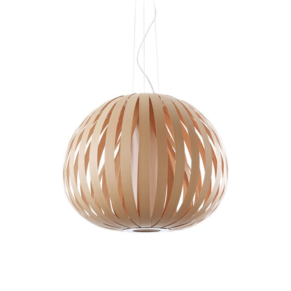 Poppy Pendant Light in Natural Beech (Medium).