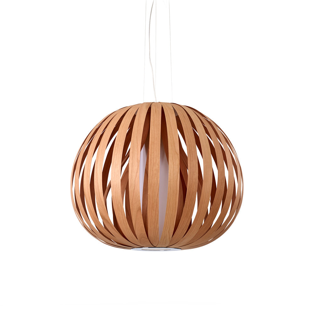 Poppy Pendant Light in Natural Cherry (Medium).
