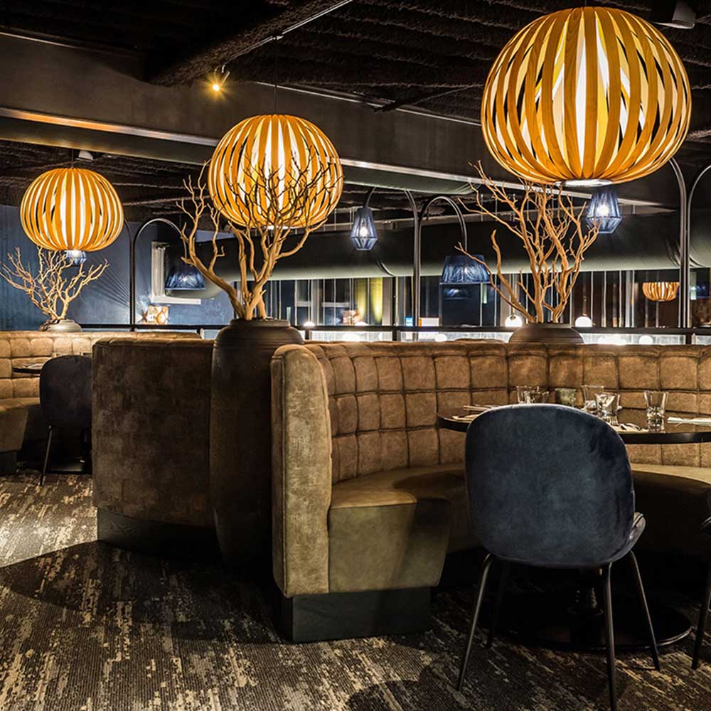 Poppy Pendant Light in restaurant.