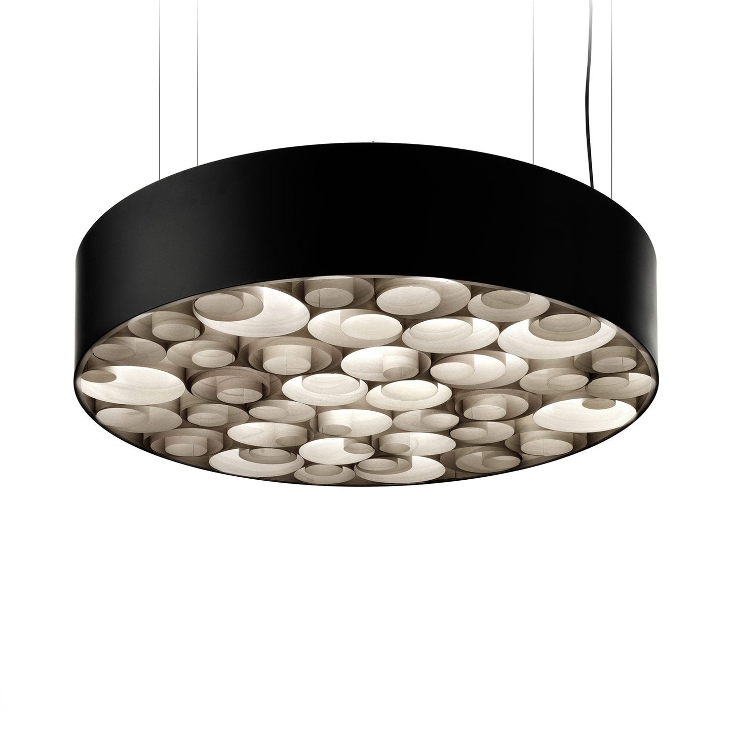Spiro LED Pendant Light in Grey/Matte Black.
