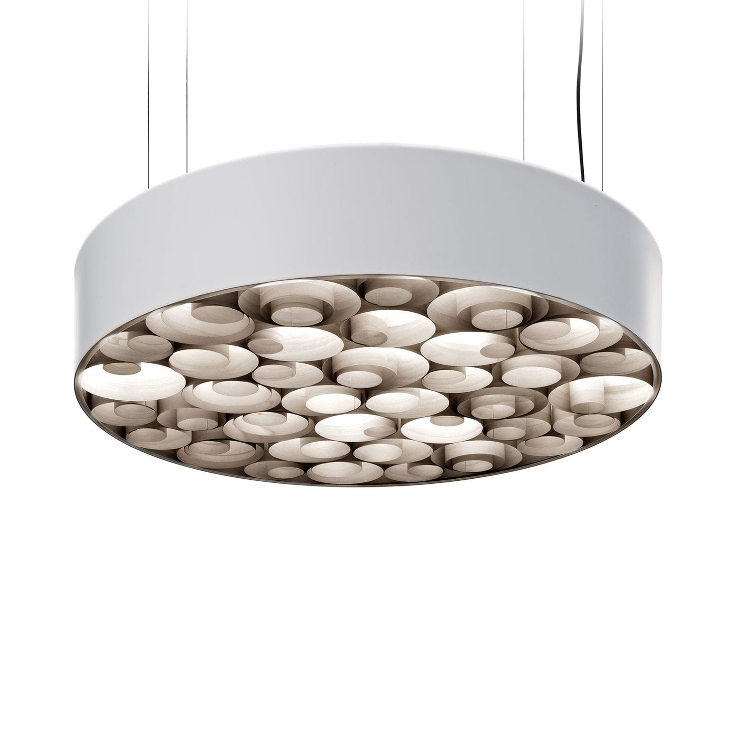 Spiro LED Pendant Light in Grey/Matte White.
