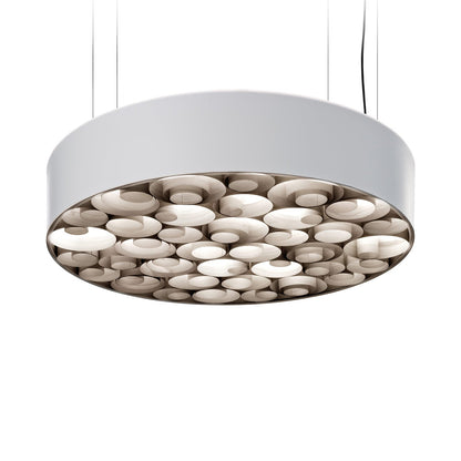 Spiro LED Pendant Light in Grey/Matte White.