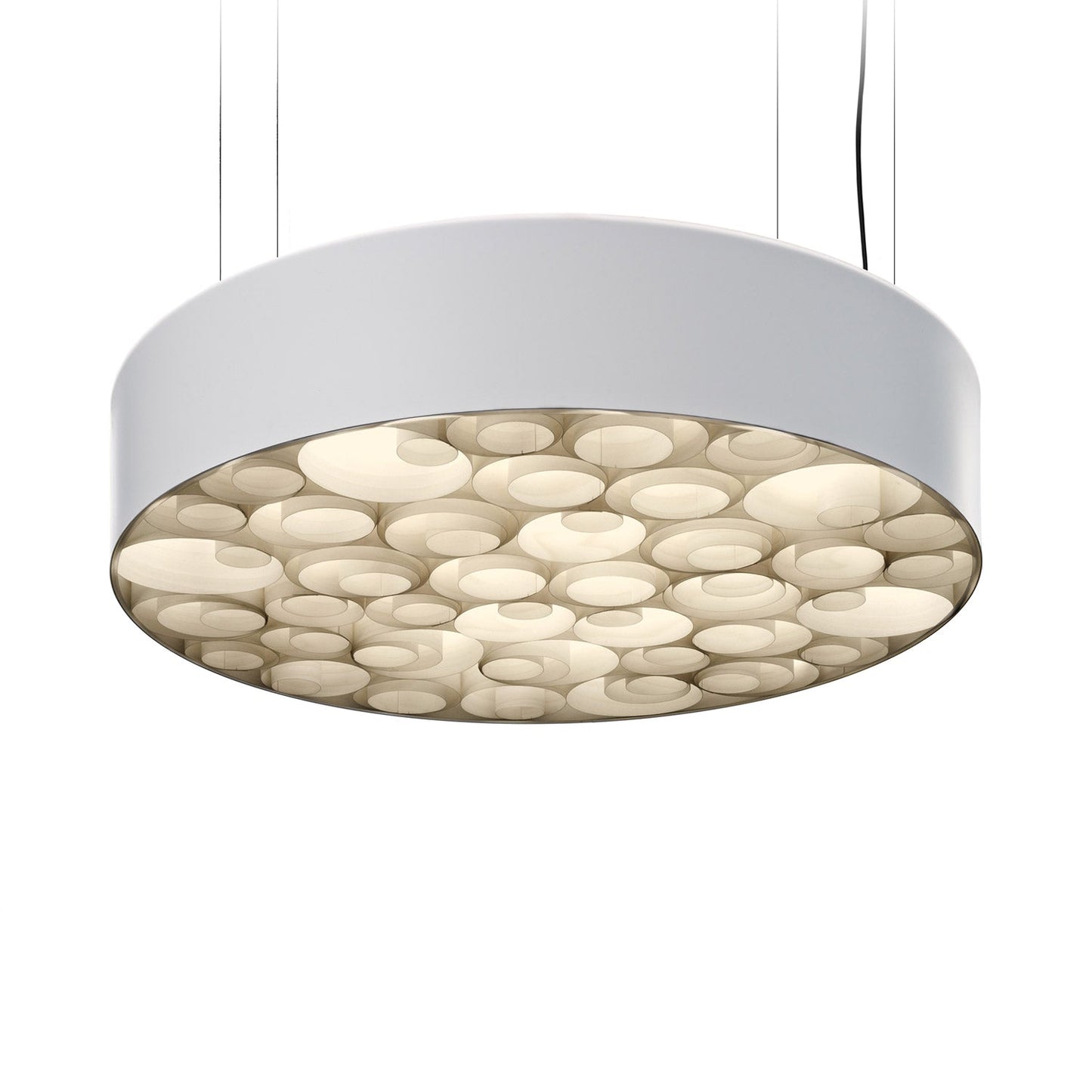Spiro LED Pendant Light in Ivory White/Matte White.