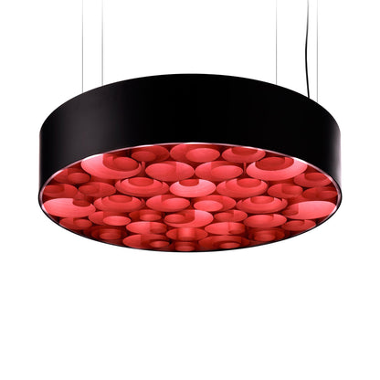Spiro LED Pendant Light in Red/Matte Black.