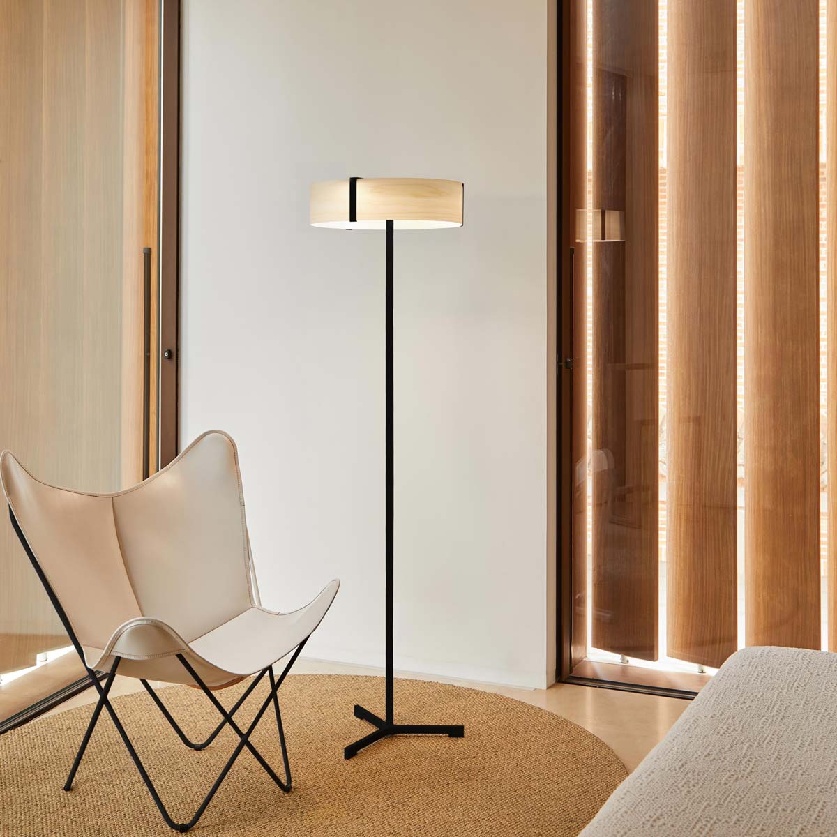 Thesis LED Floor Lamp in bedroom.