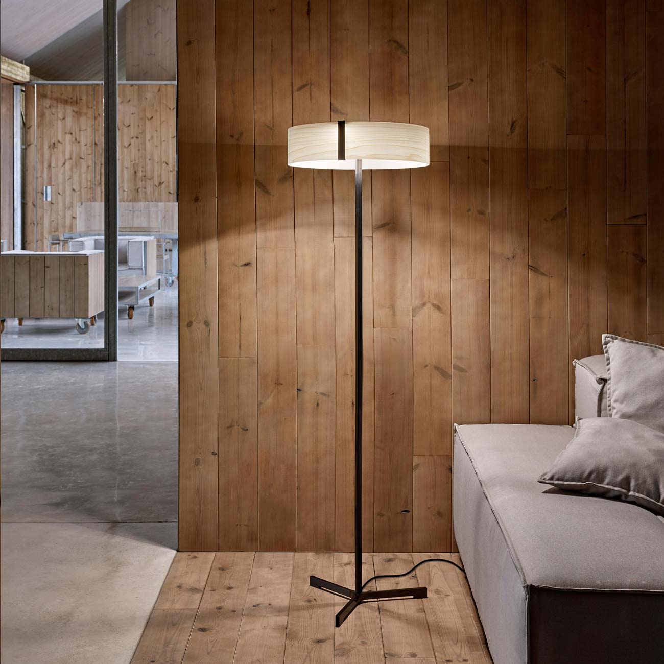 Thesis LED Floor Lamp in living room.