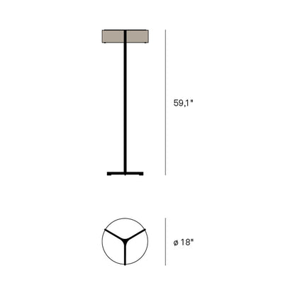 Thesis LED Floor Lamp - line drawing.