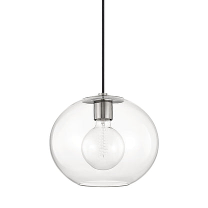 Margot 1-Light Pendant Light in Polished Nickel (Large).