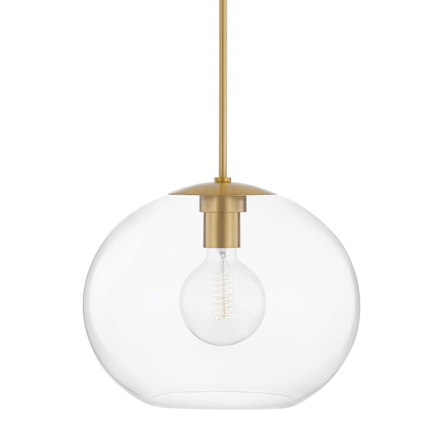 Margot 1-Light Pendant Light in Aged Brass (X-Large).
