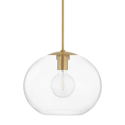 Margot 1-Light Pendant Light in Aged Brass (X-Large).