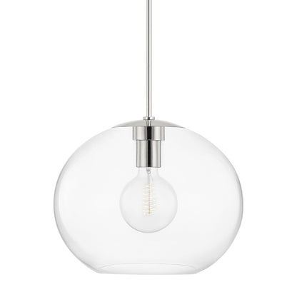 Margot 1-Light Pendant Light in Polished Nickel (X-Large).