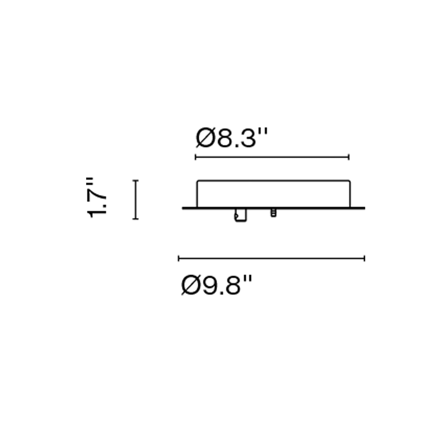 Ambrosia / Fris Round Canopy With Steel Cable - line drawing.