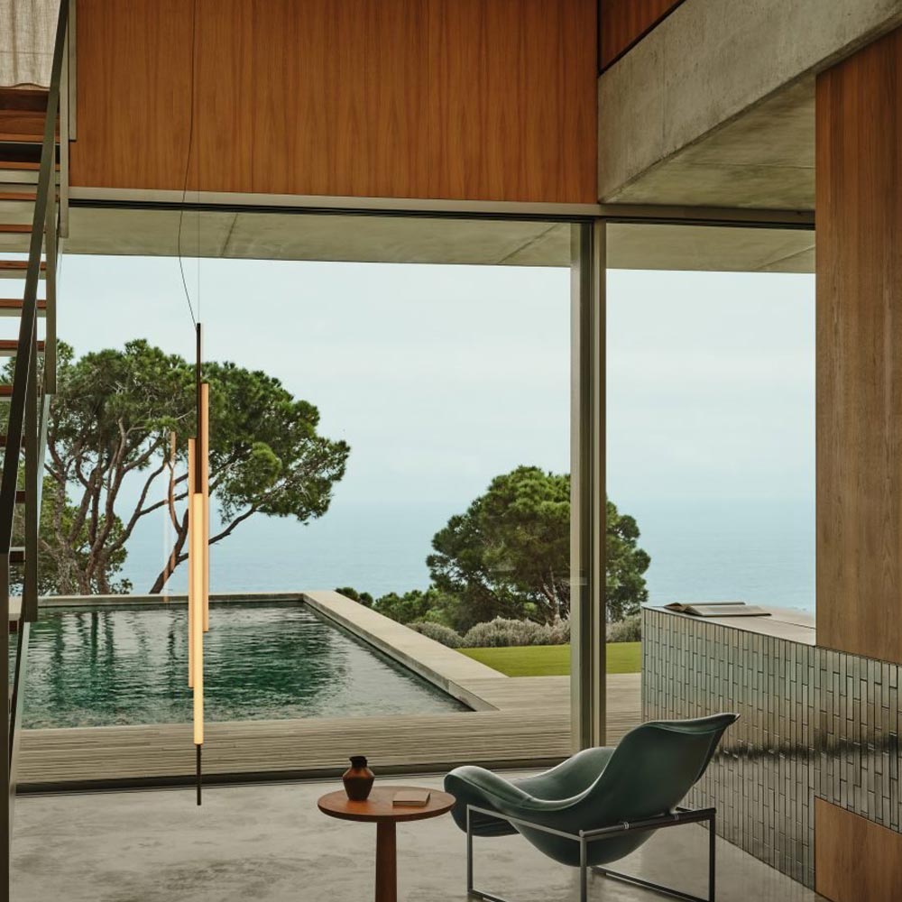 Ambrosia V LED Pendant Light in living room.