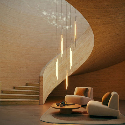 Ambrosia V LED Pendant Light in living room.