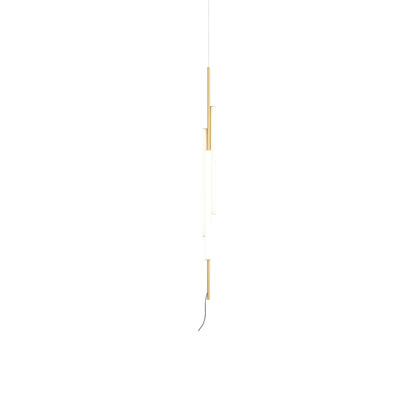 Ambrosia V LED Plug-In Pendant Light in Matte Gold (51.2-Inch).