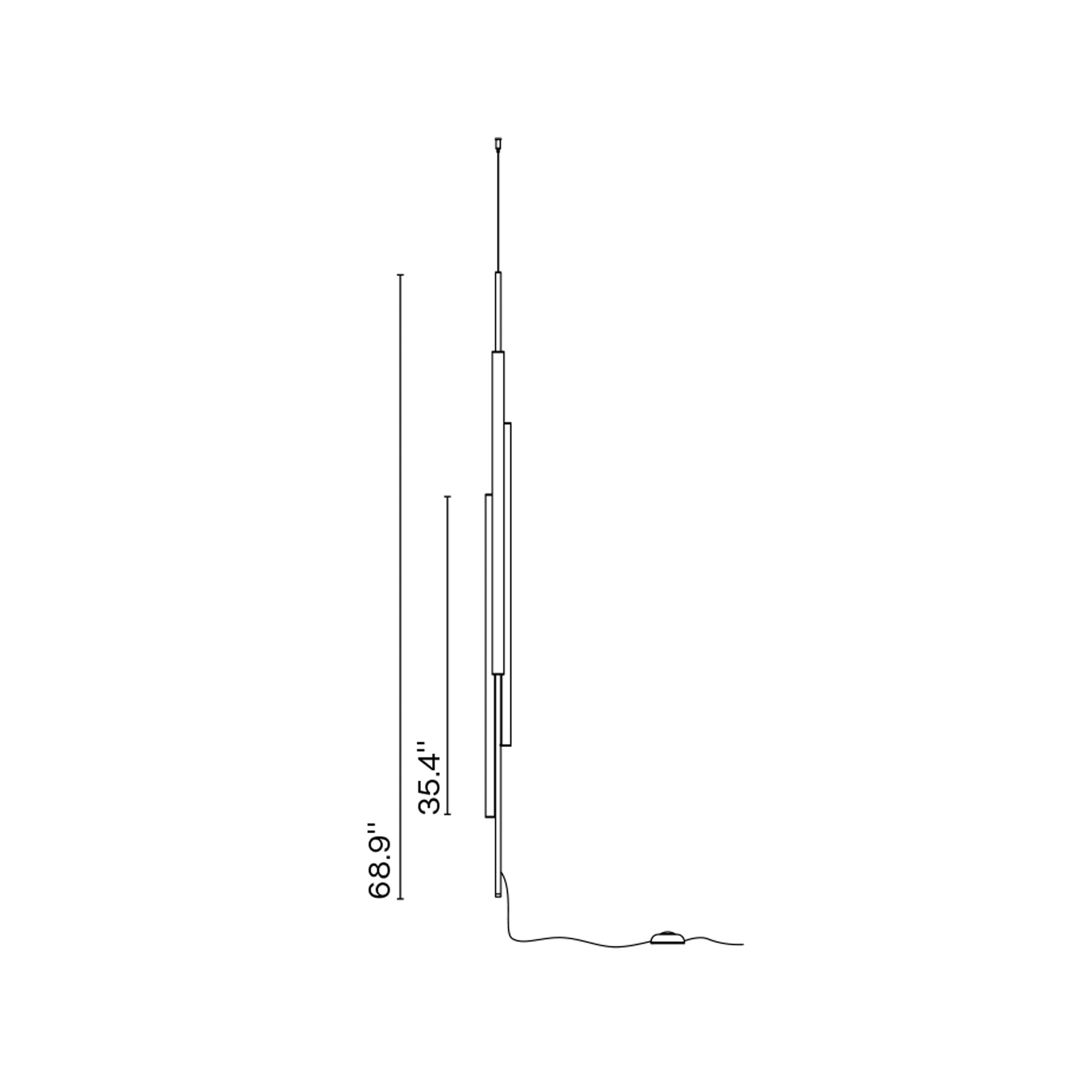 Ambrosia V LED Plug-In Pendant Light - line drawing.