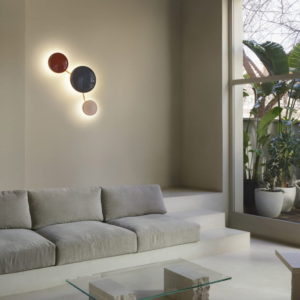 Caramel LED Wall Light in living room.