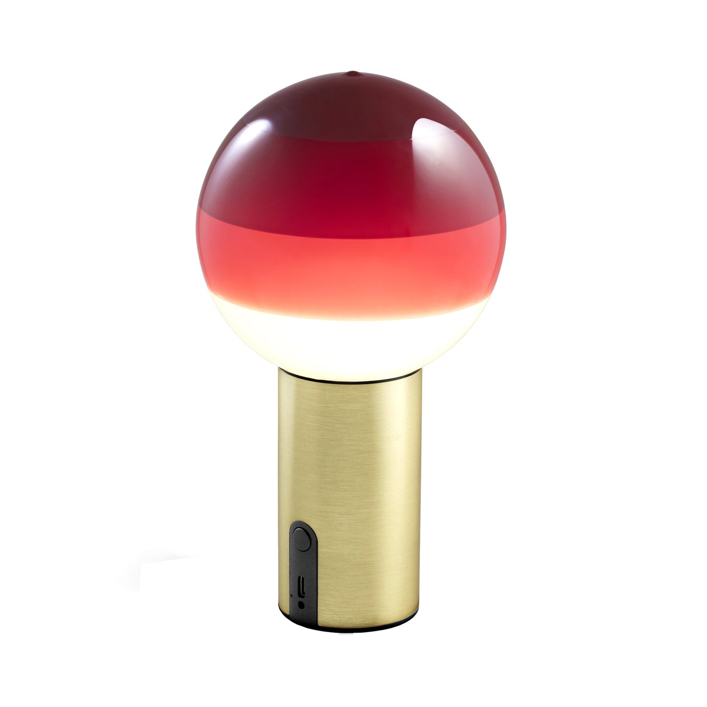 Dipping Light LED Portable Table Lamp in Burgundy.
