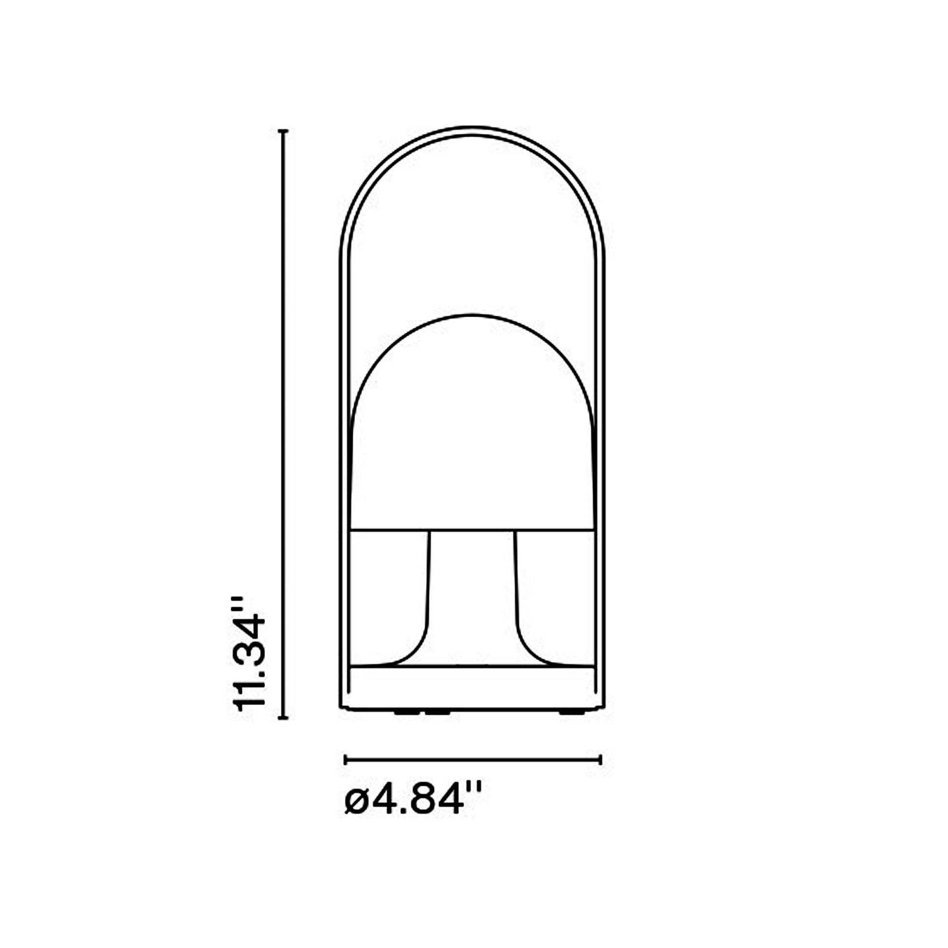 FollowMe LED Portable Table Lamp - line drawing.