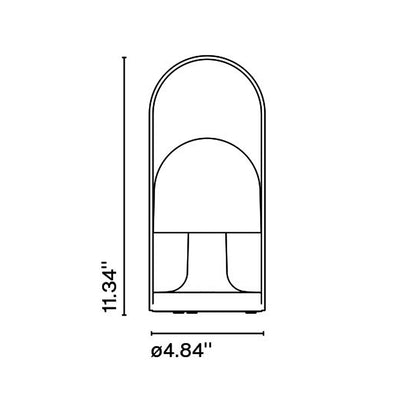 FollowMe LED Portable Table Lamp - line drawing.