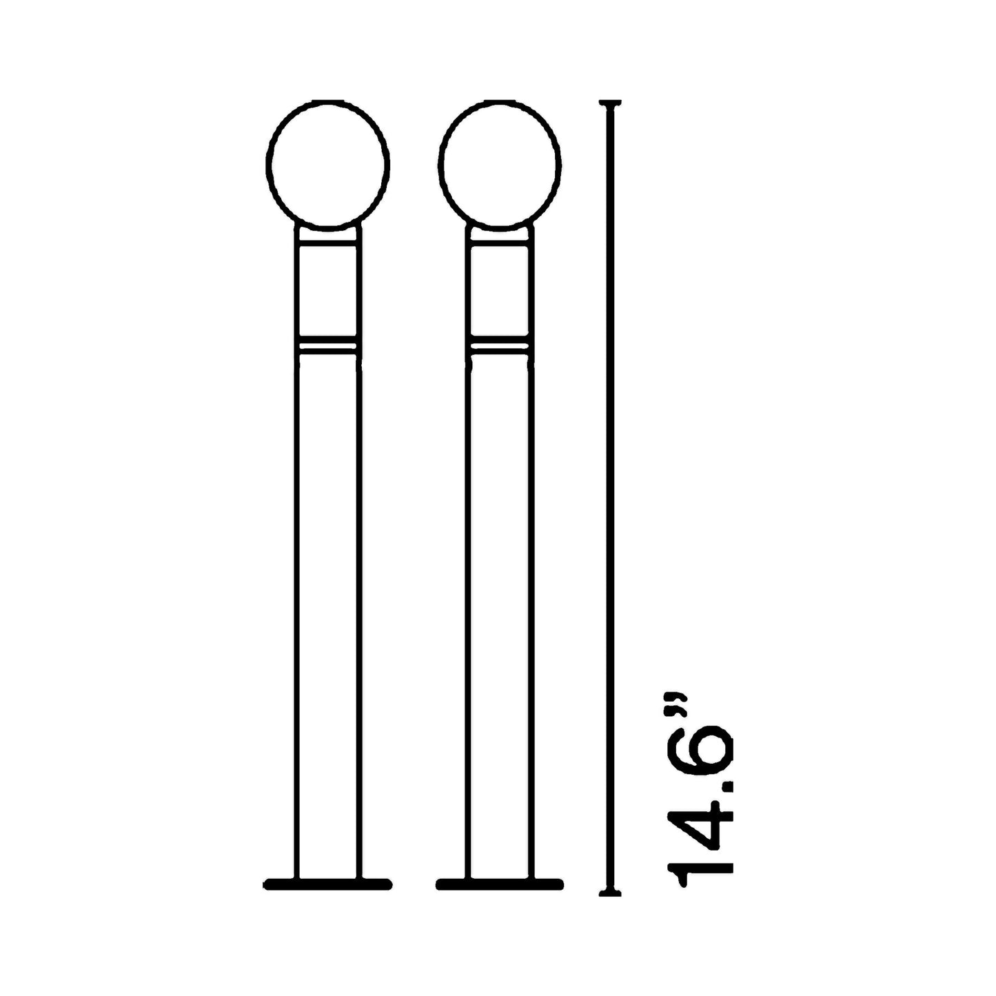 Fris A Ceiling / Wall Support - line drawing.