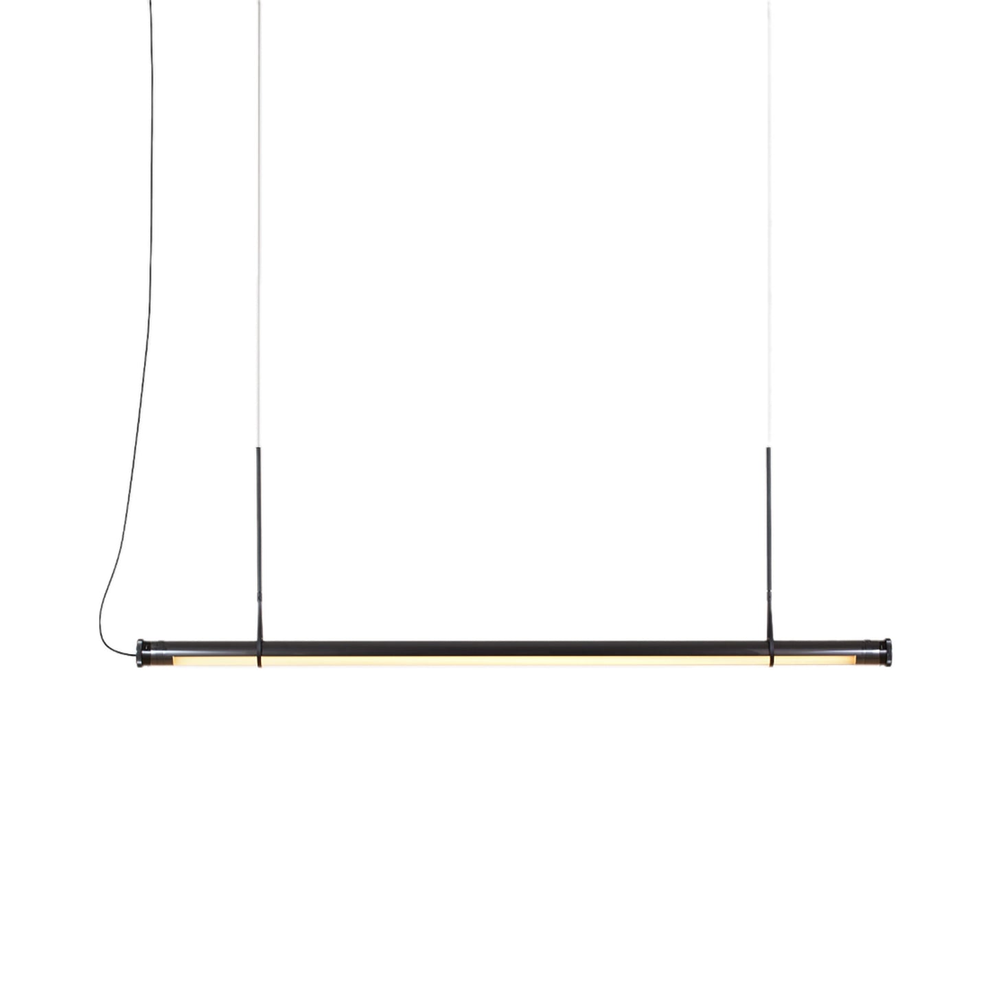 Fris LED Pendant Light in Black (84.6-Inch).