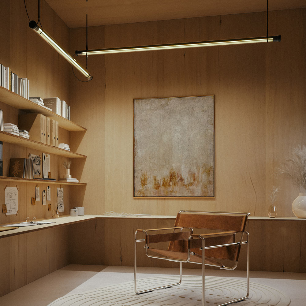 Fris LED Pendant Light in living room.