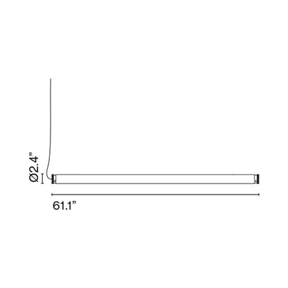 Fris LED Pendant Light - line drawing.