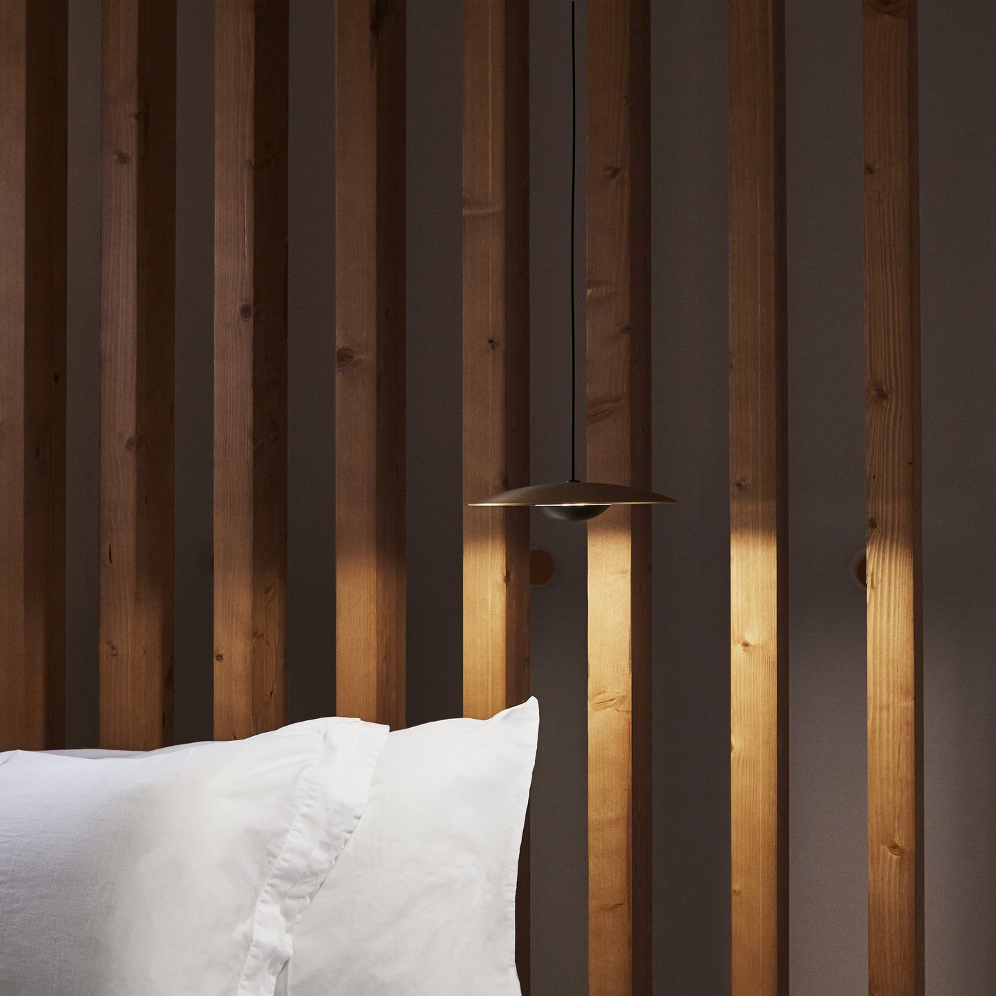 Ginger 20 Mini LED Pendant Light in bedroom.