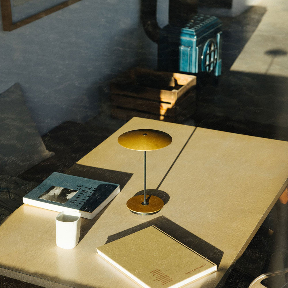 Ginger LED Portable Table Lamp in living room.