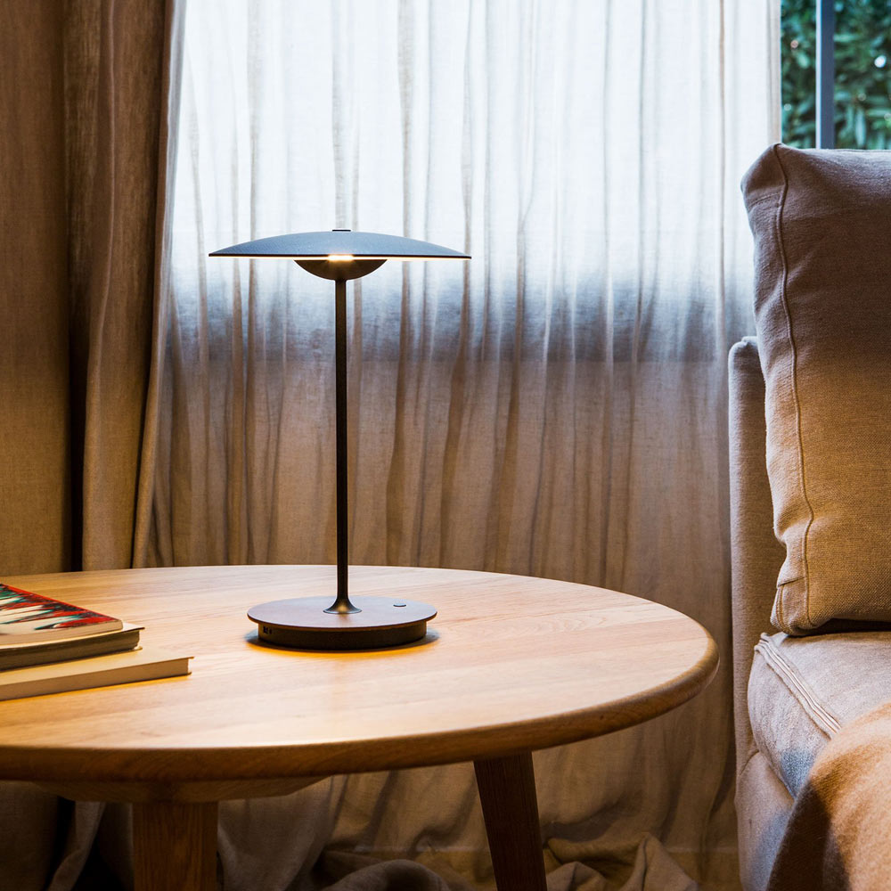 Ginger LED Portable Table Lamp in living room.