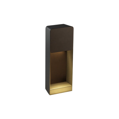 Lab Outdoor LED Bollard in Graphite Grey/Brown (13.78-Inch).