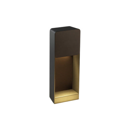Lab Outdoor LED Bollard in Graphite Grey/Rust Brown (13.78-Inch).