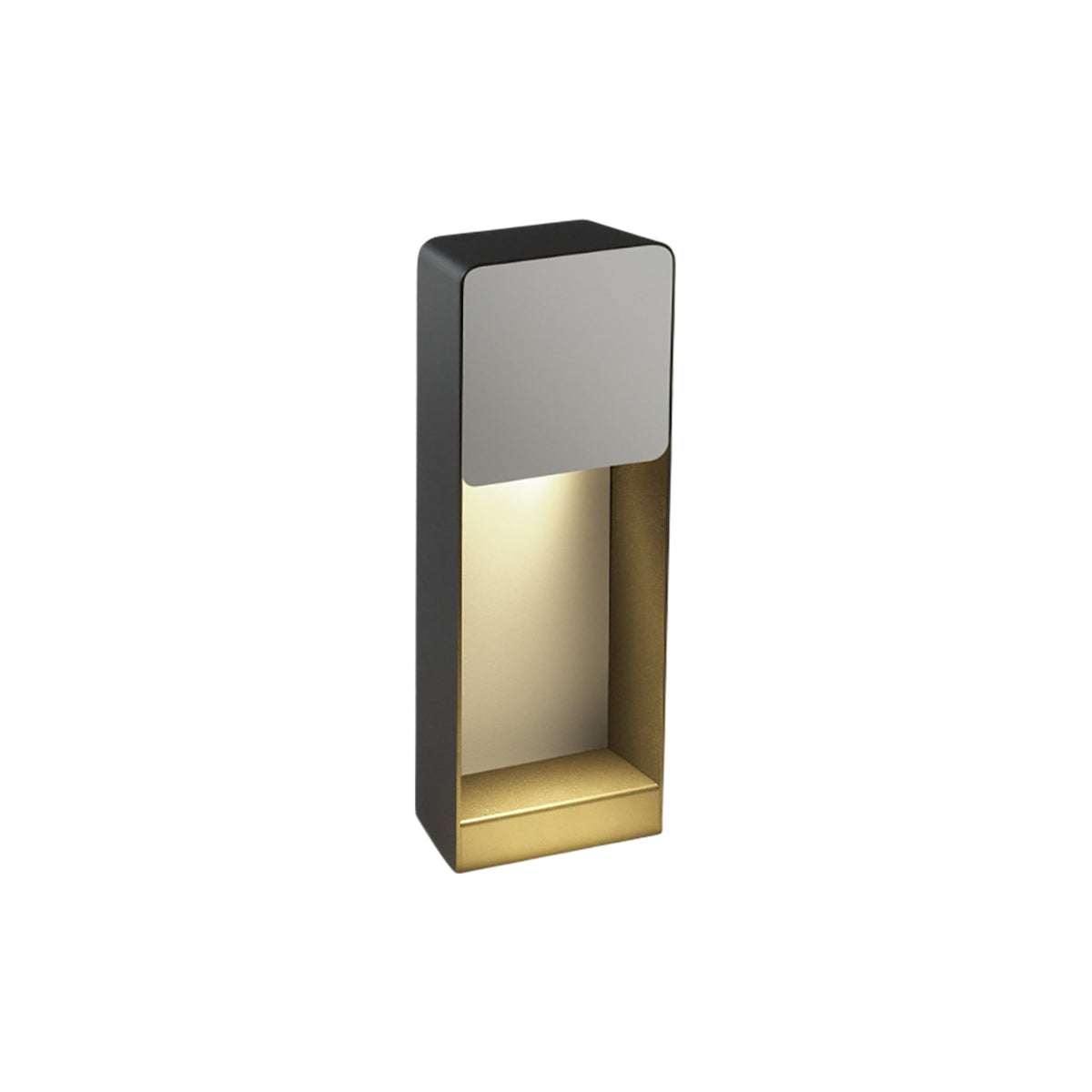 Lab Outdoor LED Bollard in Graphite Grey/White (13.78-Inch).