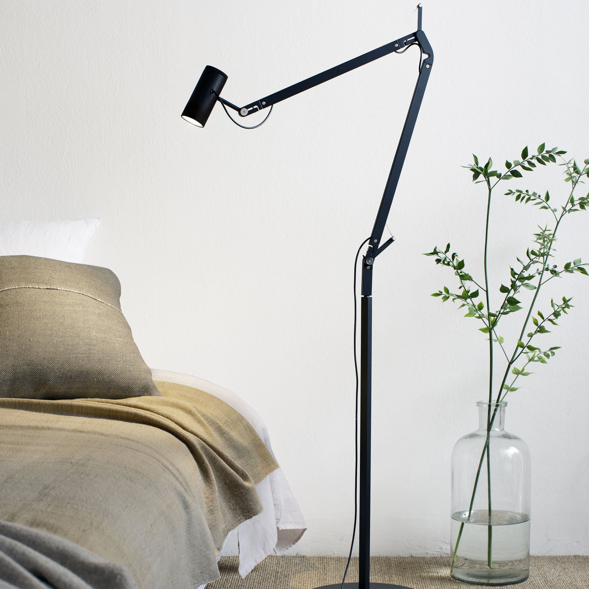 Polo LED Floor Lamp in living room.