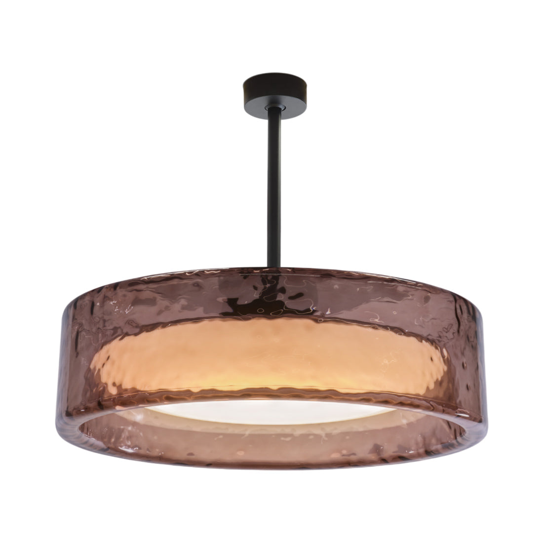 Ringo Fixed LED Pendant Light in Rose (35.44-Inch).