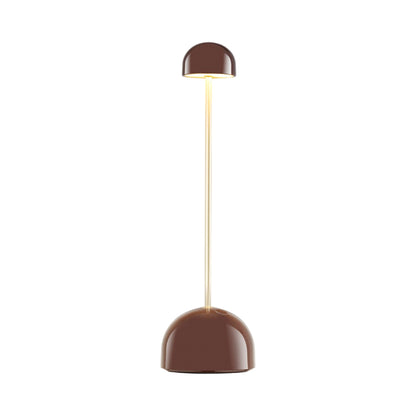 Sips Outdoor LED Potable Table Lamp in Brown/Gold.