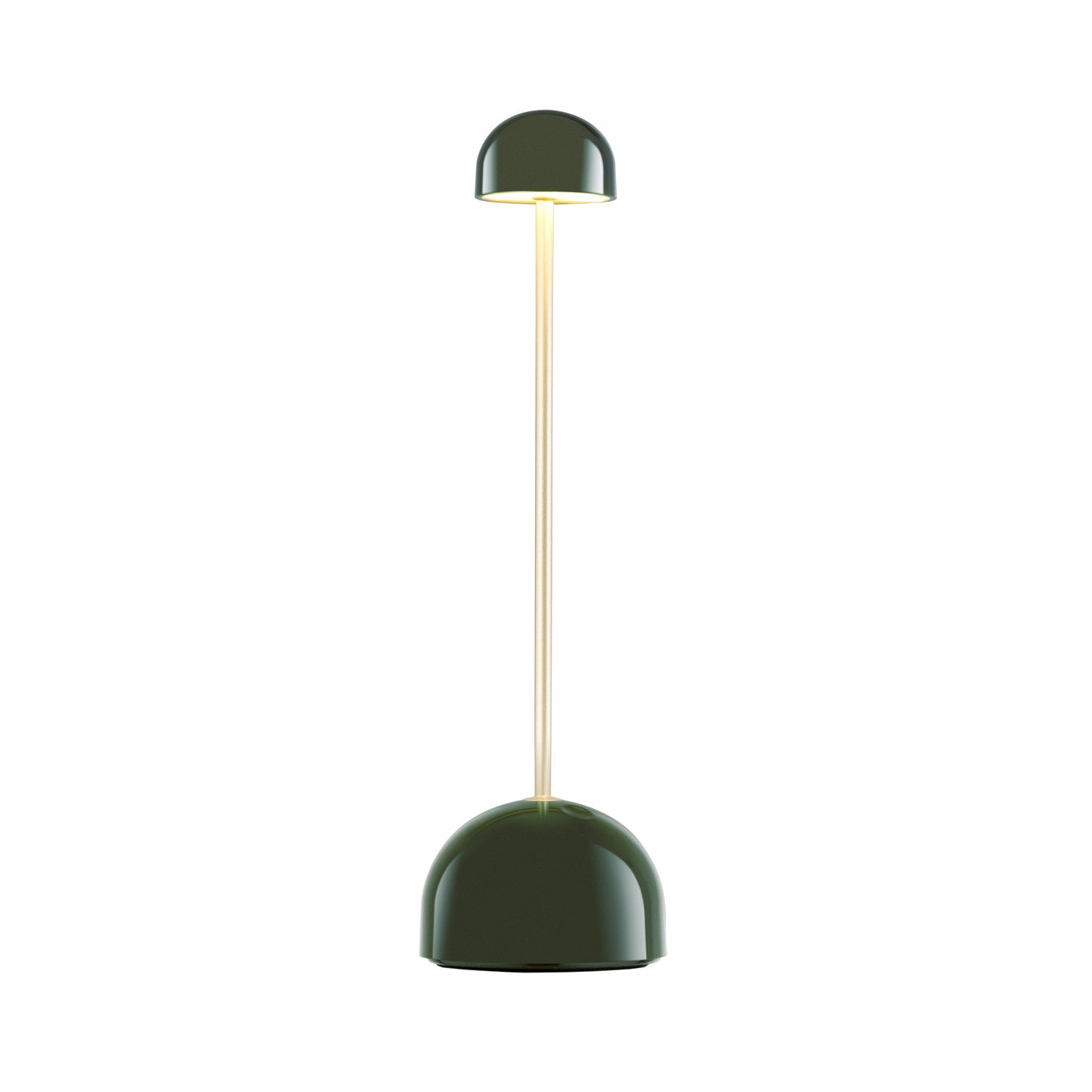 Sips Outdoor LED Potable Table Lamp in Green/Gold.