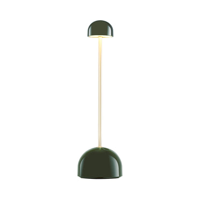 Sips Outdoor LED Potable Table Lamp in Green/Gold.
