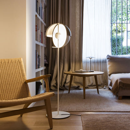 Theia P LED Floor Lamp in living room.