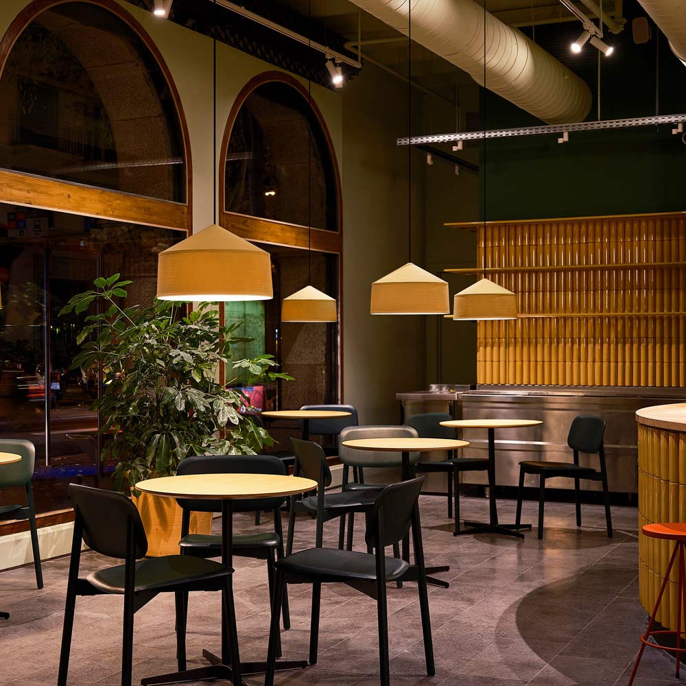Zenc Pendant Light in restaurant.