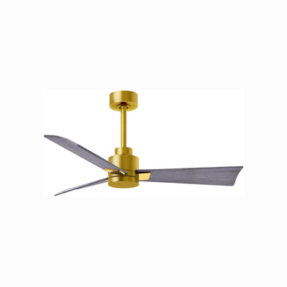 Alessandra Indoor / Outdoor Ceiling Fan in Brushed Brass/Barn Wood (42-Inch).